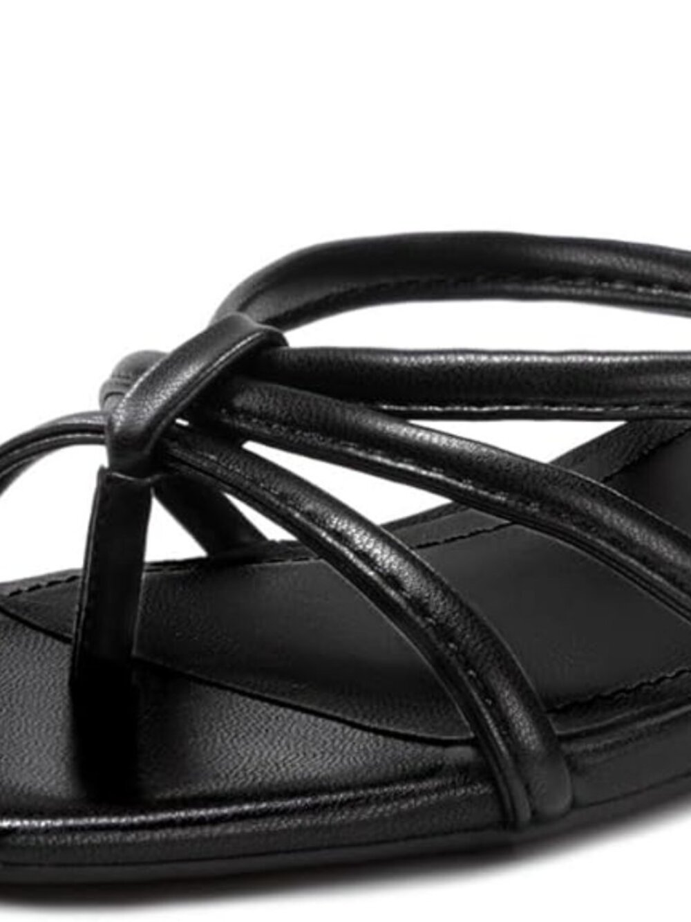 Kitten Heels for Women Square Toe Strappy Flip Flop Low Heels Slip On Thong Heel